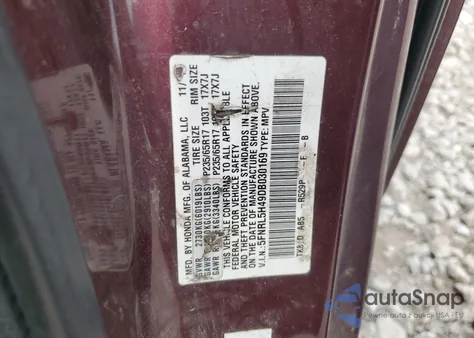 2013 Honda Odyssey Ex из США, поврежденный, VIN 5FNRL5H49DB030169